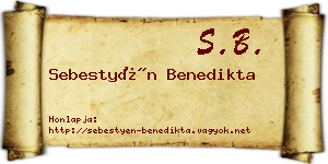 Sebestyén Benedikta névjegykártya